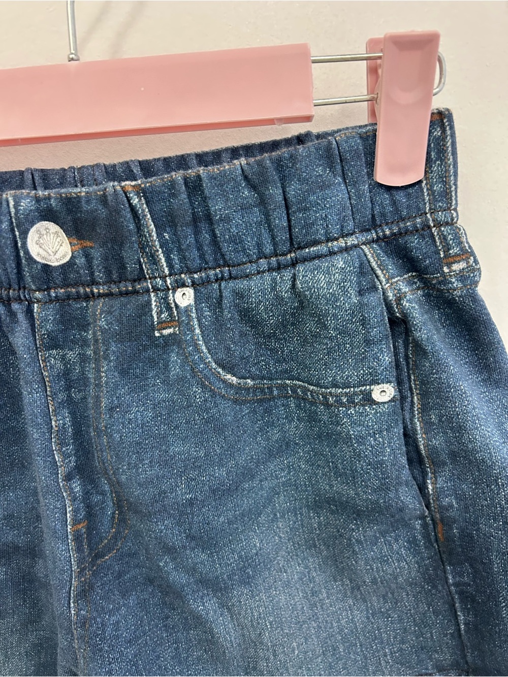 rag & bone Miramar Indigo Denim Elastic-Waist Shorts with pockets - Picture 3 of 6